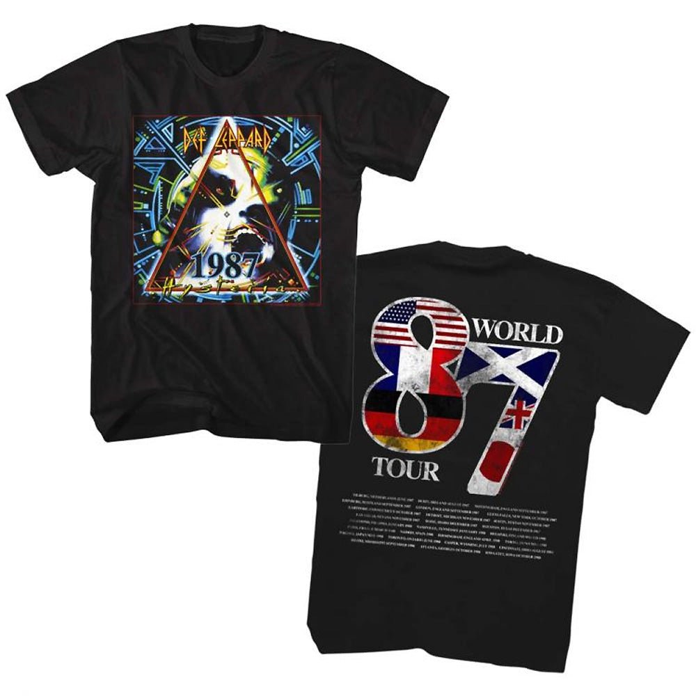 DEF LEPPARD デフレパード (デビュー 45周年 ) - World Tour 87 / バックプリントあり / Tシャツ / メンズ - PGS